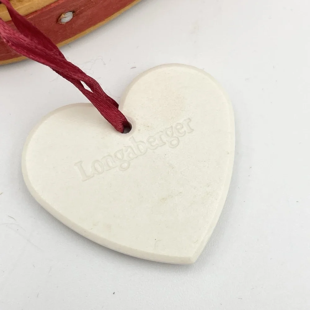 Vintage 1999 Longaberger Love Letters Sweetheart Basket Liner Protector‎ Tie On